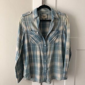 Express Boyfriend Plaid Long Sleeve